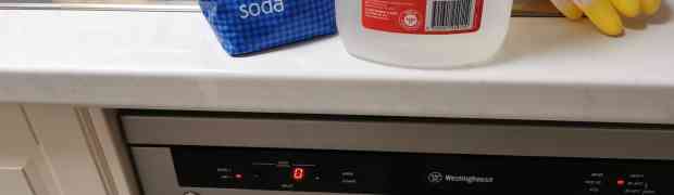 Dishwasher cleaning and  deodorising with vinegar  and bicarb (baking soda)