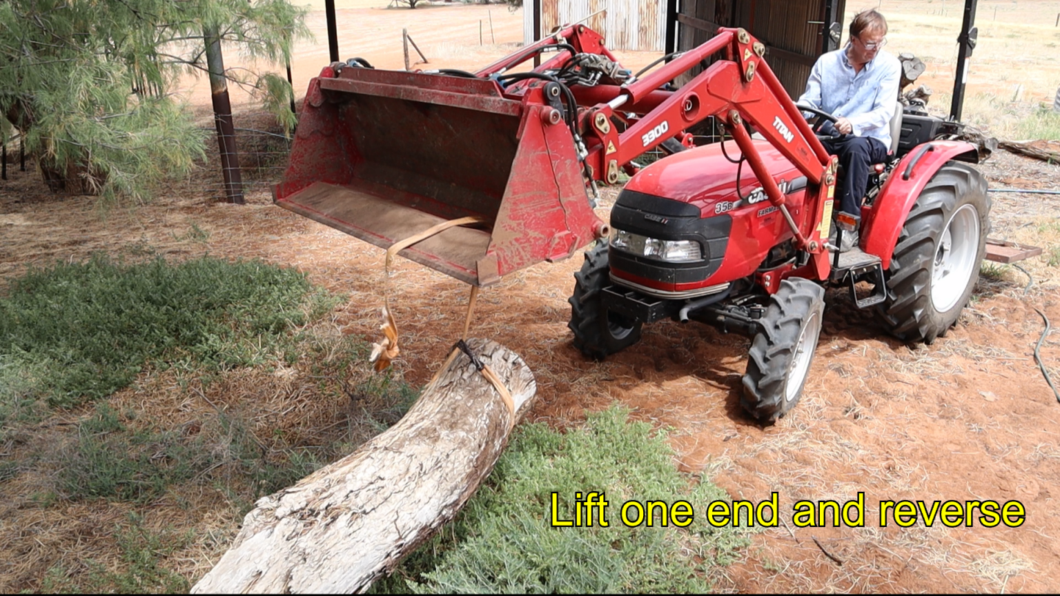 Front Loader Tree Installation How to operate a tractor frontend loader and 4 in 1 bucket course ...